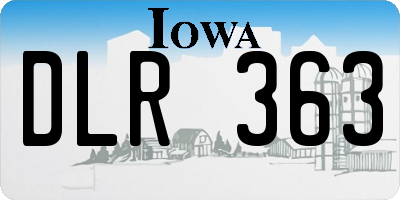 IA license plate DLR363