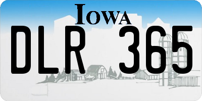 IA license plate DLR365