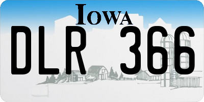 IA license plate DLR366