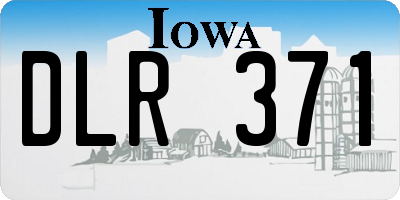 IA license plate DLR371