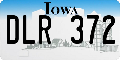 IA license plate DLR372