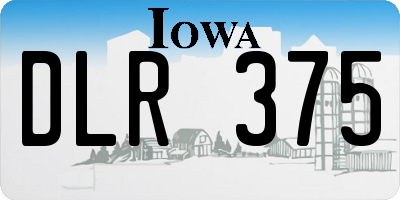 IA license plate DLR375