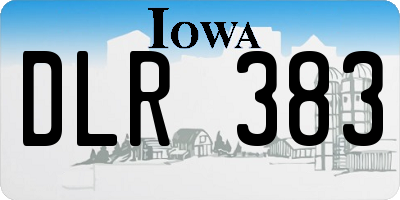 IA license plate DLR383