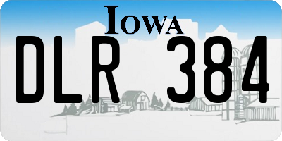 IA license plate DLR384