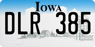 IA license plate DLR385