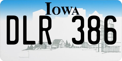 IA license plate DLR386