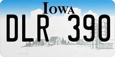 IA license plate DLR390