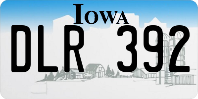 IA license plate DLR392