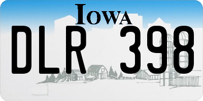 IA license plate DLR398