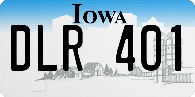 IA license plate DLR401
