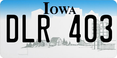 IA license plate DLR403