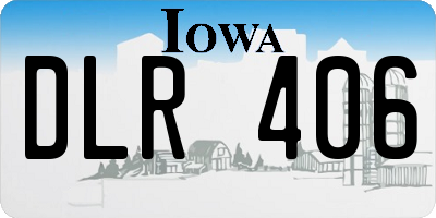 IA license plate DLR406
