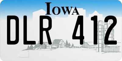 IA license plate DLR412