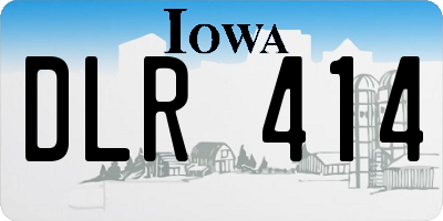 IA license plate DLR414