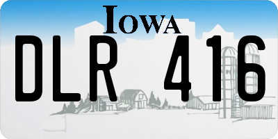 IA license plate DLR416