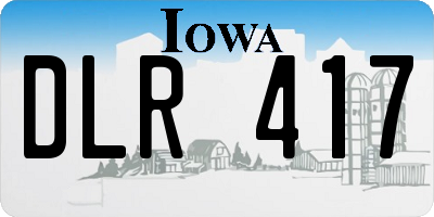 IA license plate DLR417