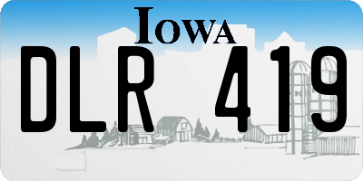 IA license plate DLR419