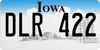 IA license plate DLR422