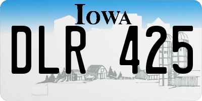 IA license plate DLR425