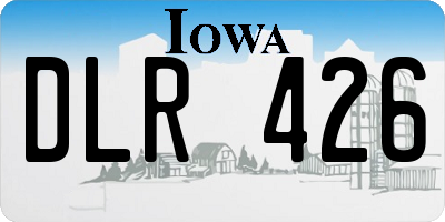 IA license plate DLR426