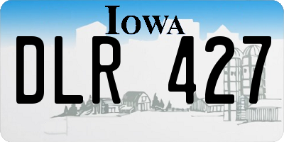 IA license plate DLR427