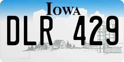 IA license plate DLR429