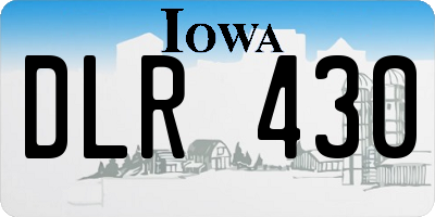 IA license plate DLR430