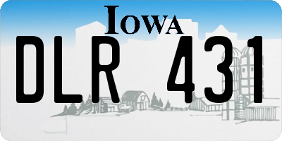 IA license plate DLR431
