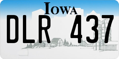 IA license plate DLR437