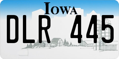 IA license plate DLR445