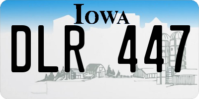 IA license plate DLR447