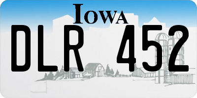 IA license plate DLR452