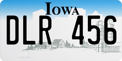 IA license plate DLR456