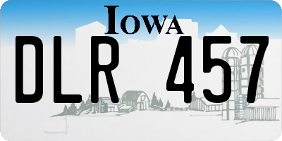 IA license plate DLR457