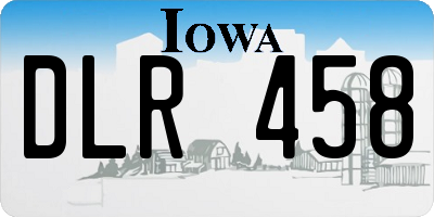 IA license plate DLR458