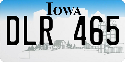 IA license plate DLR465