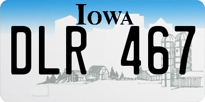 IA license plate DLR467