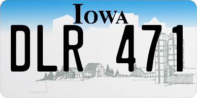 IA license plate DLR471