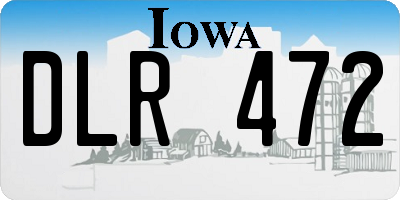 IA license plate DLR472