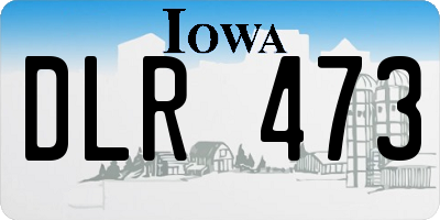 IA license plate DLR473