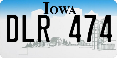 IA license plate DLR474