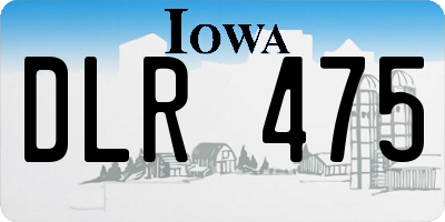 IA license plate DLR475