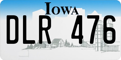 IA license plate DLR476