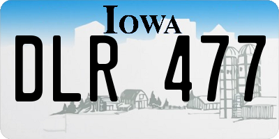 IA license plate DLR477