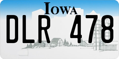 IA license plate DLR478