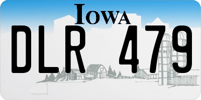 IA license plate DLR479