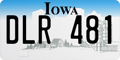 IA license plate DLR481