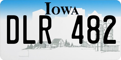 IA license plate DLR482