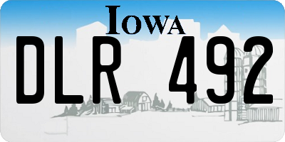 IA license plate DLR492