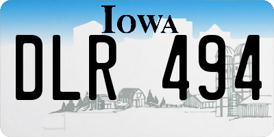 IA license plate DLR494